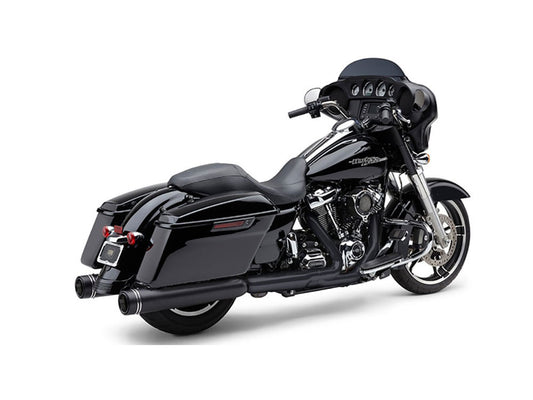 4-1/2in. Gen 2 Neighbor Hater Slip-On Mufflers - Black with Black End Caps. Fits Touring 2017up. - Cobra Exhaust