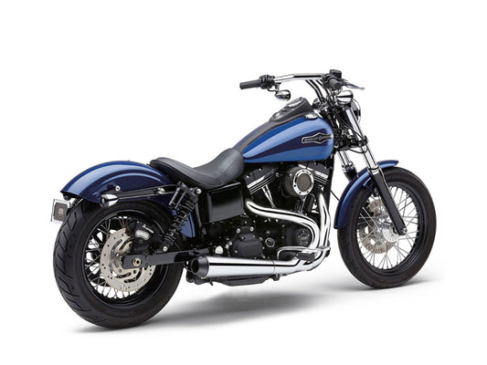 El Diablo 2-into-1 Exhaust - Chrome with Black End Cap. Fits Dyna 2006-2017. - Cobra Exhaust