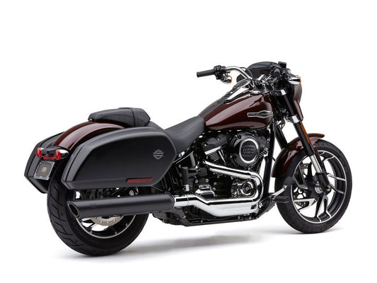 4in. 909 Back Slash Slip-On Muffler - Black. Fits Sport Glide 2018-2024 - Cobra Exhaust