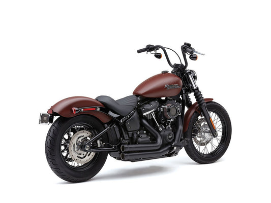 Speedster 909 Exhaust - Black. Fits Street Bob 2018-2024, Standard 2020-2024, Deluxe & Low Rider 2018-2020 & Softail Slim 2018-2021 - Cobra Exhaust