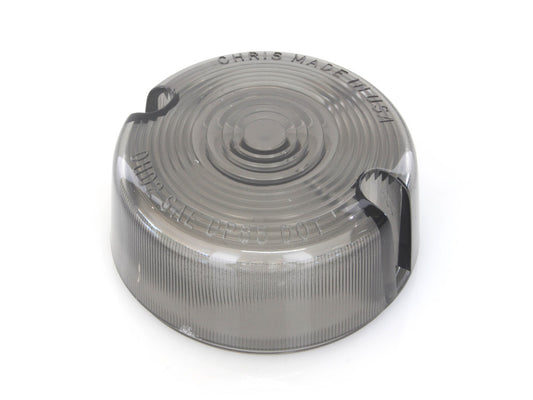 Turn Signal Lens - Smoke. Fits FX Softail, Sportster & Dyna 1986-2001. - Chris Products