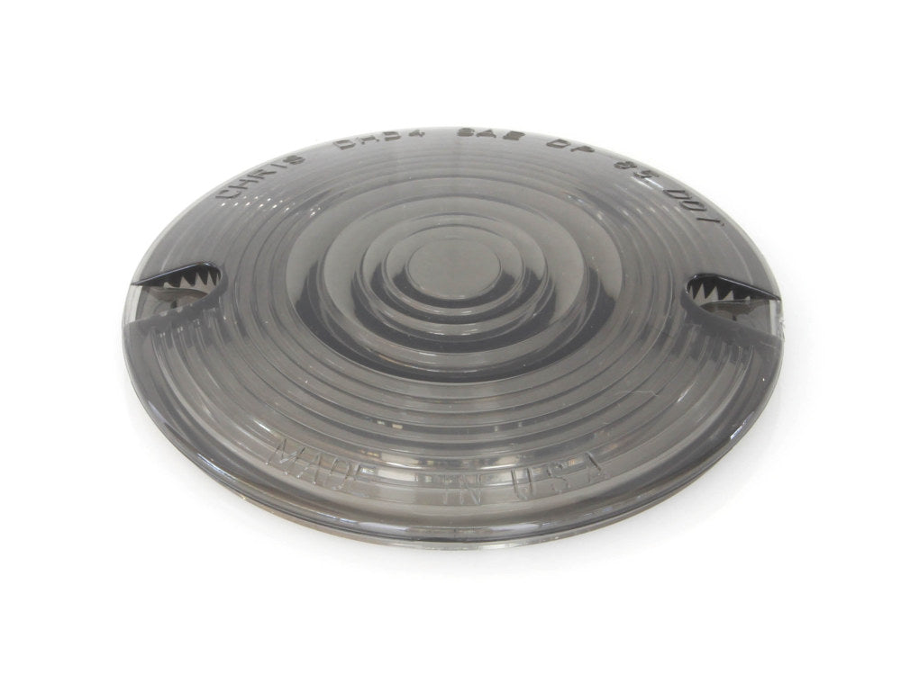 Turn Signal Lens - Smoke. Fits FL Softail 1986-2017, Road King 1993-2017 & Most Touring 1986-2007 - Chris Products