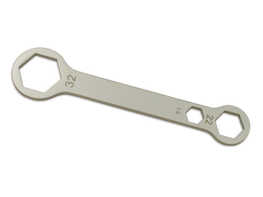 Combo Axle Wrench 14mm x 22mm x 32mm - Cruz Tools