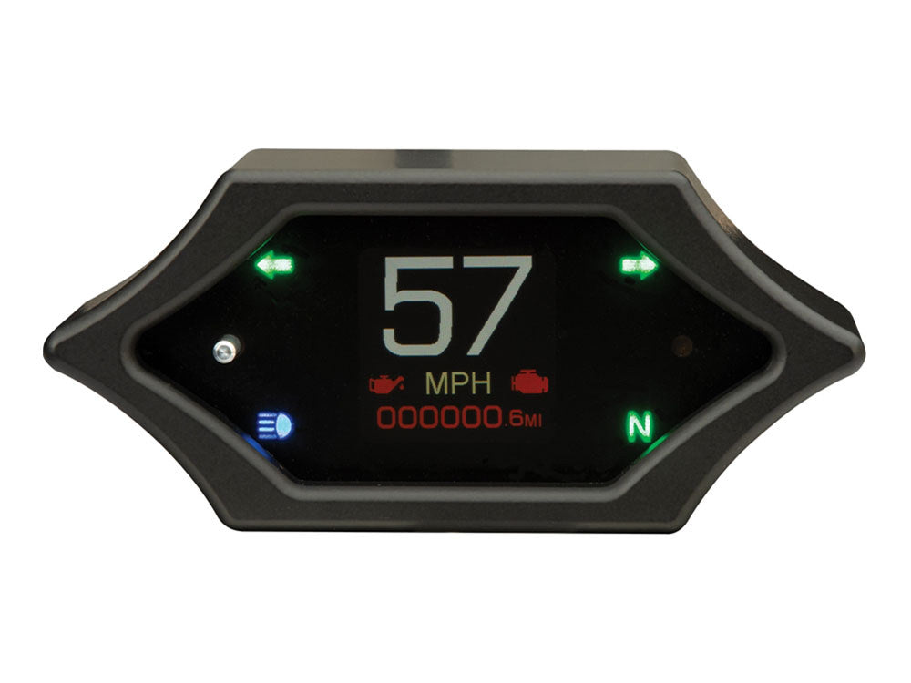 4-1/2in. x 2in. Spike KPH Speedometer - Black - Dakota Digital