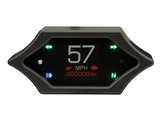 4-1/2in. x 2in. Spike KPH Speedometer - Black - Dakota Digital