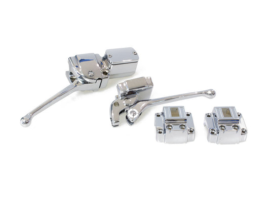 Handlebar Control Kit - Chrome. Fits Big Twin & Sportster 1972-1981 - Daytona Japan