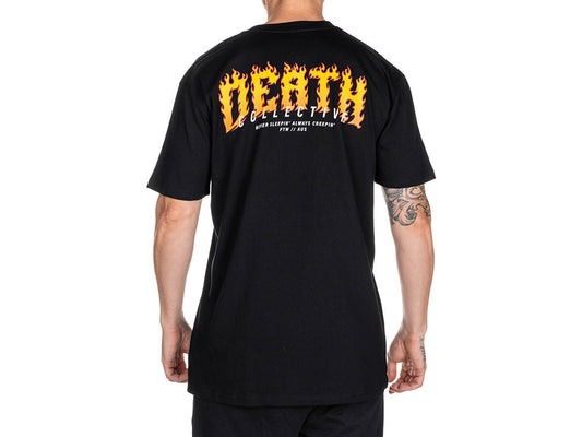 Death Collective Fire T-Shirt - Black. X-Large - Death Collective
