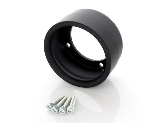 Straight Cut Billet End Cap - Black. Fits D&D Billet Cat 4in. Muffler. - D&D Exhaust