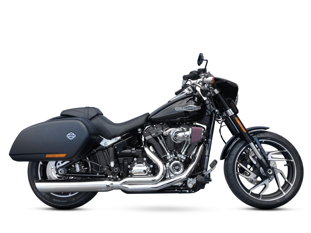 Fat Cat 2-into-1 Exhaust with Straight Muffler - Chrome. Fits Softail Heritage & Low Rider ST 2025up - D&D Exhaust
