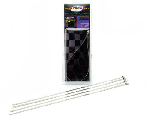 14in. Stainless Steel Locking Ties - Pack of 4 - Design Engineering Inc