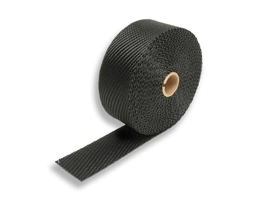 Black Titanium Heat Wrap. 2in. Wide x 25 Foot Roll with Locking Ties. - Design Engineering Inc