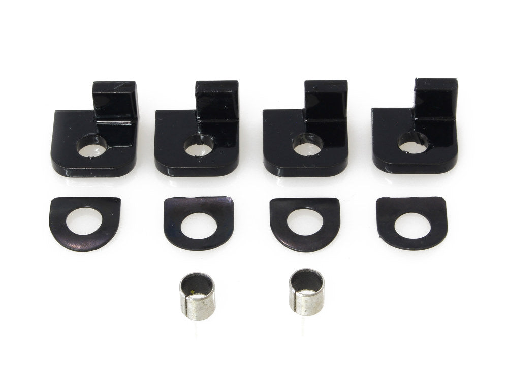Footpeg Adapters - Black. Fits Earlier Style Footpegs to Softail 2018up. - Custom DK Products