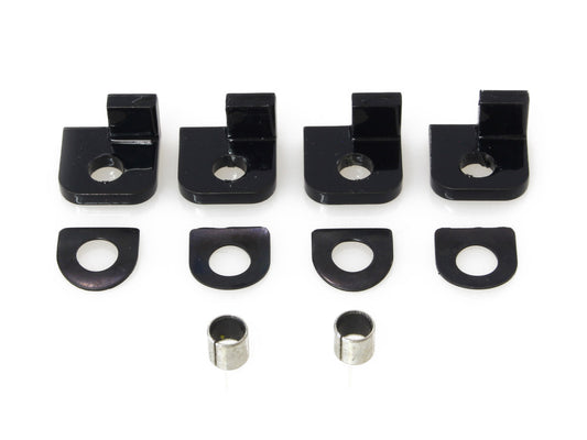 Footpeg Adapters - Black. Fits Earlier Style Footpegs to Softail 2018up. - Custom DK Products
