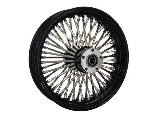 16in. x 3.5in. Mammoth Fat Spoke Rear Wheel - Gloss Black & Chrome. Fits Softail 2011up. - DNA Specialty