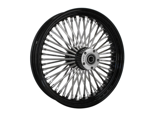 18in. x 3.5in. Mammoth Fat Spoke Rear Wheel - Gloss Black & Chrome. Fits Softail 2011up. - DNA Specialty