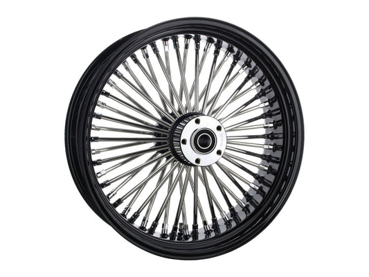 18in. x 5.5in. Mammoth Fat Spoke Rear Wheel - Gloss Black & Chrome. Fits Touring 2009up with ABS & Cush Drive. - DNA Specialty
