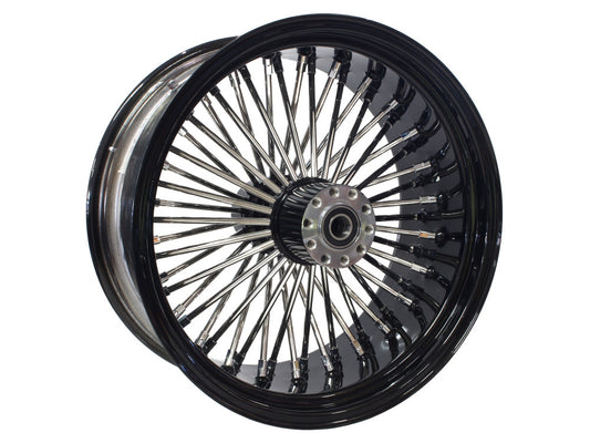 18in. x 8.5in. Mammoth Fat Spoke Rear Wheel - Gloss Black & Chrome. Fits Breakout, Fat Boy & FXDR 2018up Models with ABS. - DNA Specialty