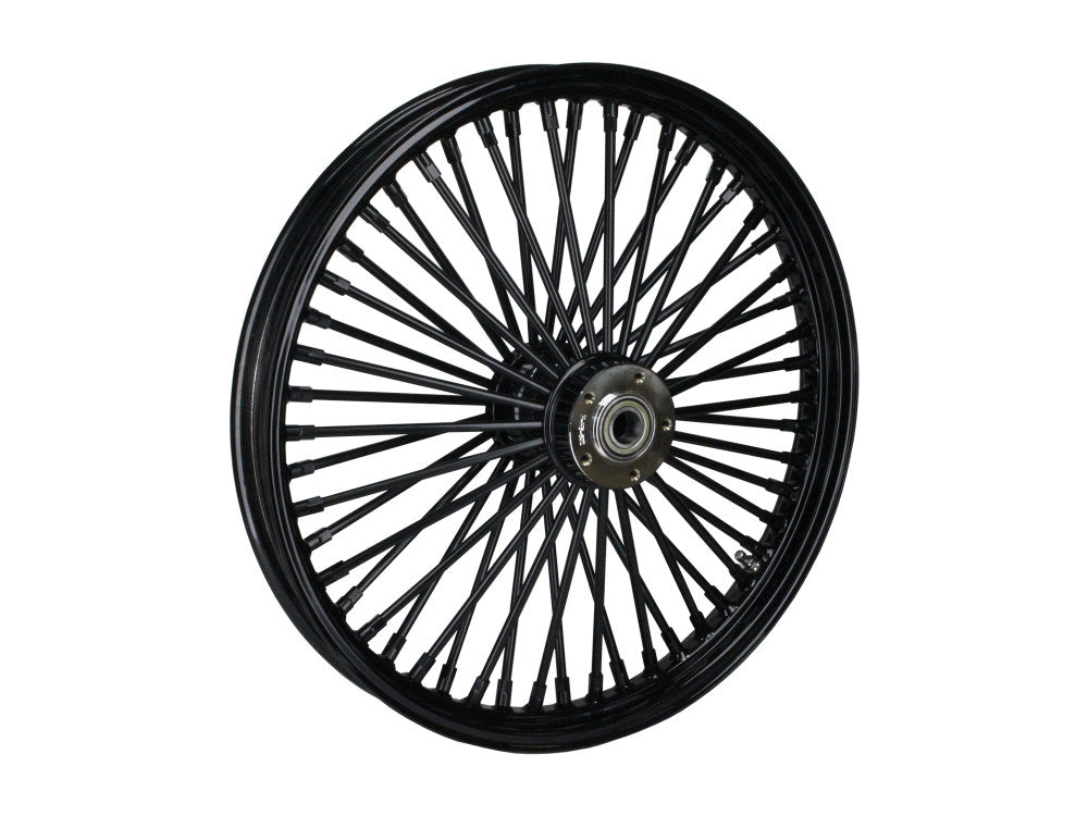21in. x 2.15in. Mammoth Fat Spoke Front Wheel - Gloss Black. Fits Mid Glide Dyna 2012-2017 & FX Softail 2018up. - DNA Specialty