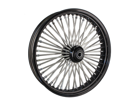 21in. x 3.5in. Mammoth Fat Spoke Front Wheel - Gloss Black & Chrome. Fits FX Softail 2011-2015. - DNA Specialty