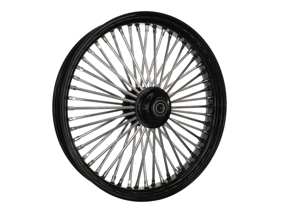 21in. x 3.5in. Mammoth Fat Spoke Front Wheel - Gloss Black & Chrome. Fits Softail Breakout 2013up. - DNA Specialty