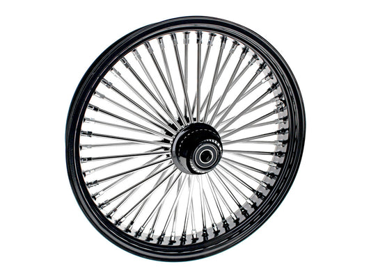 21in. x 3.5in. Mammoth Fat Spoke Front Wheel - Gloss Black & Chrome. Fits Fatboy 2018up - DNA Specialty