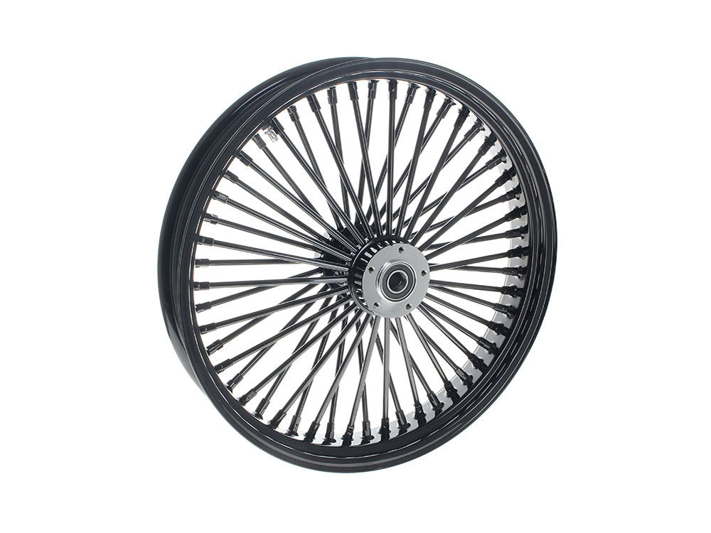 21in. x 3.5in. Mammoth Fat Spoke Front Wheel - Gloss Black. Fits Dual Disc Dyna Fat Bob 2012-2017 & CVO Pro Street Breakout 2016-2017 - DNA Specialty