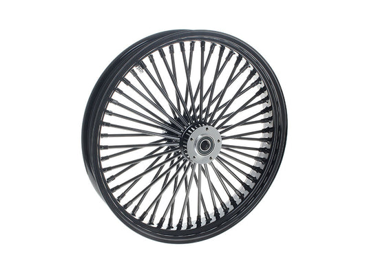 21in. x 3.5in. Mammoth Fat Spoke Front Wheel - Gloss Black. Fits Dual Disc Dyna Fat Bob 2012-2017 & CVO Pro Street Breakout 2016-2017 - DNA Specialty