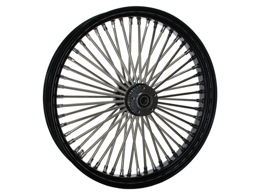 23in. x 3.5in. Mammoth Fat Spoke Front Wheel - Gloss Black & Chrome. Fits FX Softail 2011-2015. - DNA Specialty