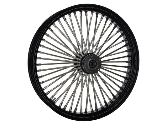 23in. x 3.5in. Mammoth Fat Spoke Front Wheel - Gloss Black & Chrome. Fits Softail Breakout 2013up. - DNA Specialty