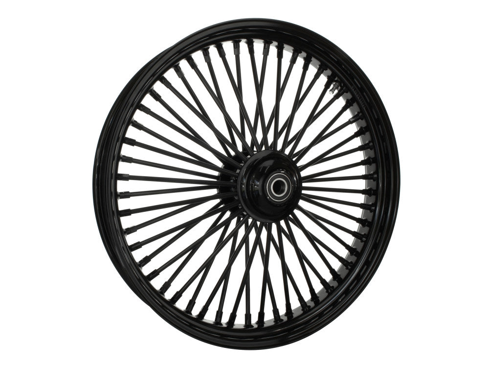 23in. x 3.5in. Mammoth Fat Spoke Front Wheel - Gloss Black. Fits Softail Heritage 2011up, Deluxe 2011-2020, Slim 2012-2021 & Fatboy 2011-2017 - DNA Specialty