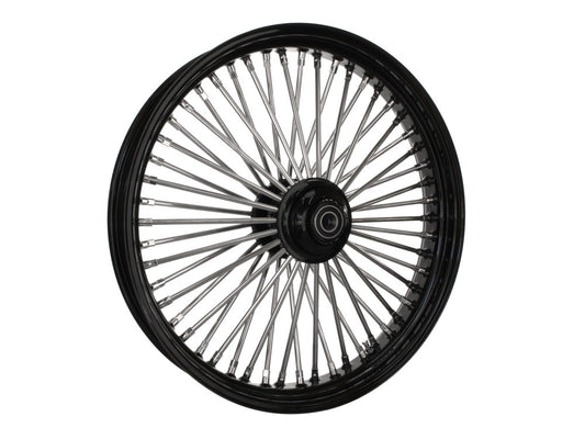 23in. x 3.5in. Mammoth Fat Spoke Front Wheel - Gloss Black & Chrome. Fits Softail Heritage 2011up, Deluxe 2011-2020, Slim 2012-2021 & Fatboy 2011-2017 - DNA Specialty