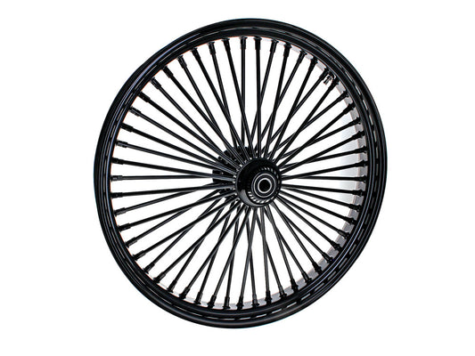 26in. x 3.5in. Mammoth Fat Spoke Front Wheel - Gloss Black. Fits Softail Heritage 2011up, Deluxe 2011-2020, Slim 2012-2021 & Fatboy 2011-2017 - DNA Specialty