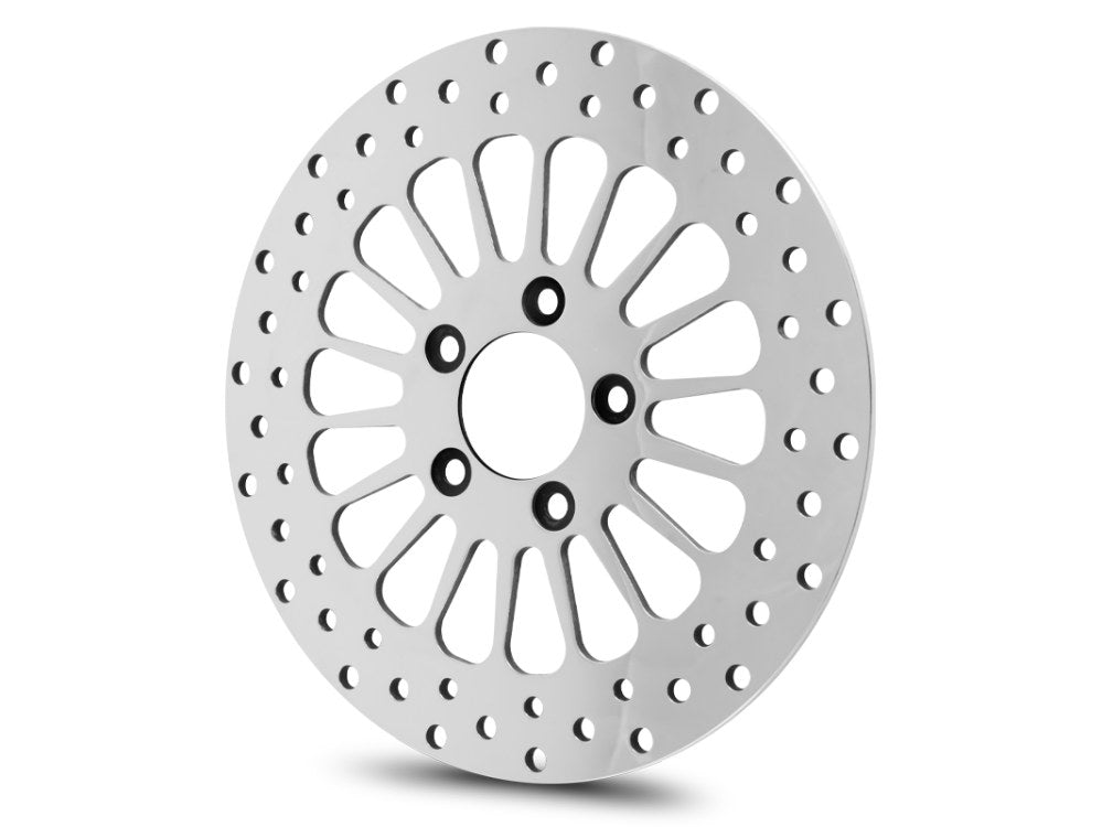 11.8in. Front Super Spoke SS2 Disc Rotor - Polished. Fits Dyna 2006-2017, Softail 2015up, Sportster 2014-2021 & Some Touring 2008-2023 - DNA Specialty