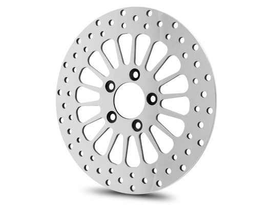 11.8in. Front Super Spoke SS2 Disc Rotor - Polished. Fits Dyna 2006-2017, Softail 2015up, Sportster 2014-2021 & Some Touring 2008-2023 - DNA Specialty