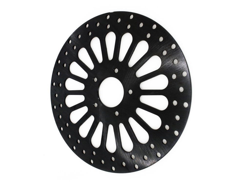 11.8in. Front Super Spoke SS2 Disc Rotor - Black. Fits Dyna 2006-2017, Softail 2015up, Sportster 2014-2021 & Some Touring 2008-2023 - DNA Specialty
