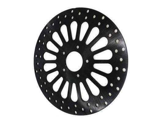 11.8in. Front Super Spoke SS2 Disc Rotor - Black. Fits Dyna 2006-2017, Softail 2015up, Sportster 2014-2021 & Some Touring 2008-2023 - DNA Specialty