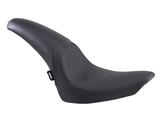 Predator Dual Seat - Smooth Solar Leather Black. Fits Softail 2000-2017 with 130 or 150 OEM Rear Tyre - Drag Specialties