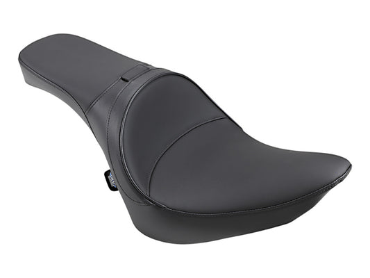 Predator 2up Dual Seat - Smooth Solar Leather Black. Fits Softail 1984-1999. Can Option a Backrest. - Drag Specialties