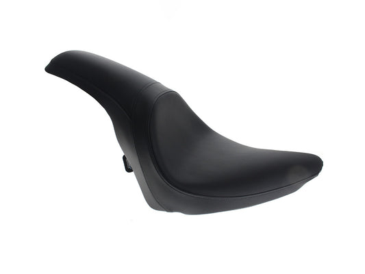 Predator Dual Seat - Smooth Solar Leather Black. Fits Softail Slim 2012-2017 & Blackline 2011-2013 - Drag Specialties