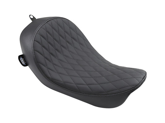 Solo Seat with Black Diamond Lattice Stitch. Fits Dyna 2006-2017 - Drag Specialties