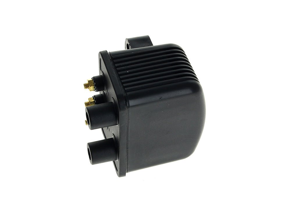 Ignition Coil - Black. Fits Big Twin 1970-1999 & Sportster 1971-2003 Models with Upgraded Single Fire Ignition - Drag Specialties