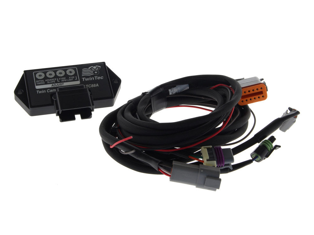 External Ignition Module with Single Plug. Fits Twin Cam 2004-2006 & Sportster 2004-2006 Models with Carburettor. Includes Wiring Harness. - Daytona Twin Tec