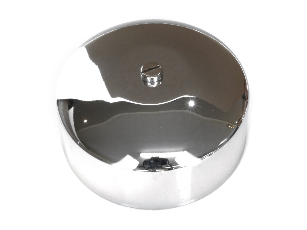 Starter End Cover No Cut-Out - Chrome. Fits Sportster 1973-1980 with Hitatchi Starter & FL 1967-1980 with Prestolite Starter. - Eastern Motorcycle Parts
