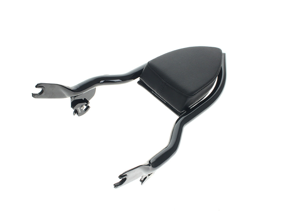 Diablo Sissy Bar Backrest - Gloss Black. Fits Touring 2009up. - Factory 47 Handlebars