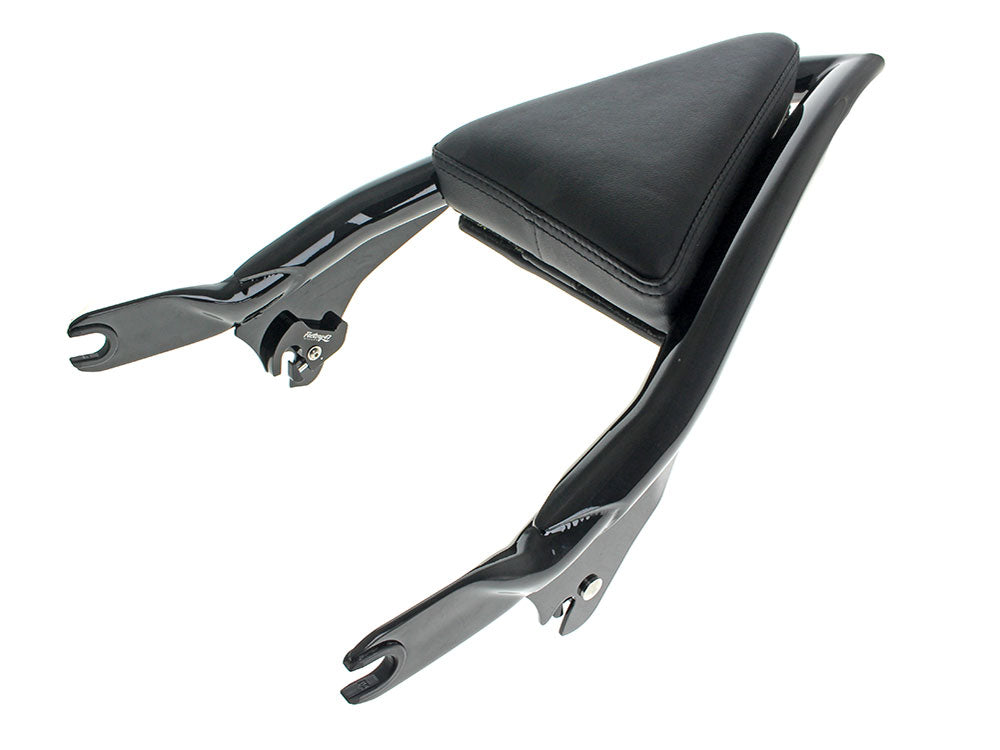 Apex Sissy Bar Backrest - Gloss Black. Fits Touring 2009up. - Factory 47 Handlebars