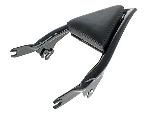 Apex Sissy Bar Backrest - Gloss Black. Fits Touring 2009up. - Factory 47 Handlebars