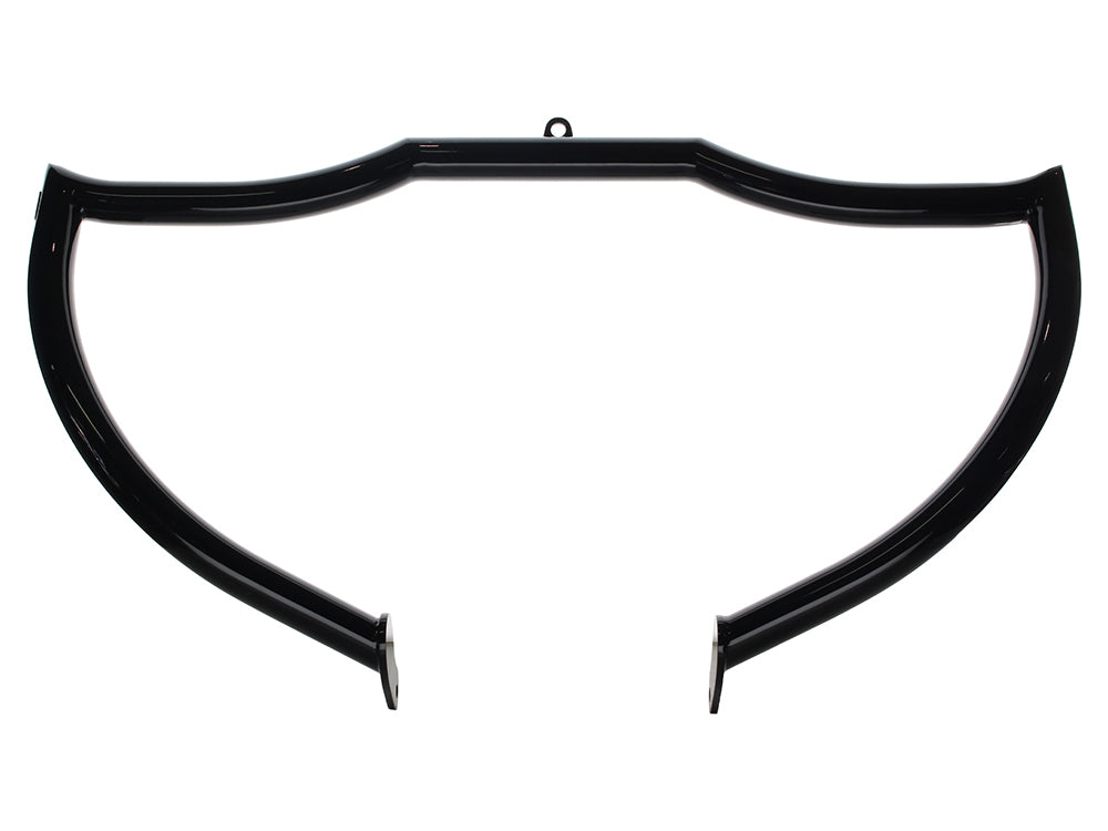 Shield Front Crashbar - Gloss Black. Fits Touring 1997-2023. - Factory 47 Handlebars