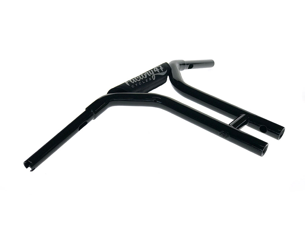 14in. x 1-1/4in. MX47 Straight T-Bar Handlebar - Gloss Black. - Factory 47 Handlebars