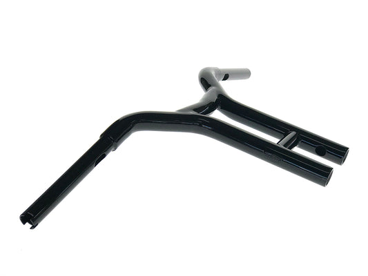 12in. x 1-1/4in. Cali Straight T-Bar Handlebar - Gloss Black. - Factory 47 Handlebars