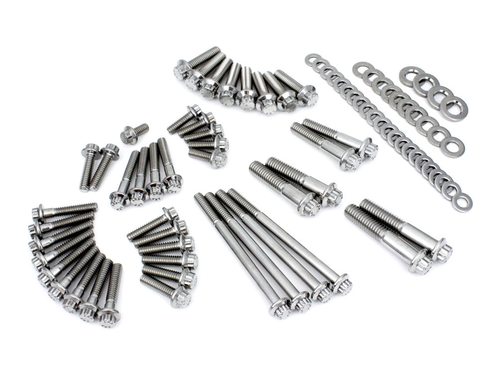 ARP 12 Point Primary & Transmission Fastener Show Bike Kit. Fits Softail 2018up. - Feuling
